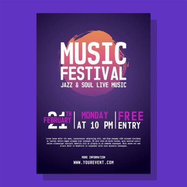 Parti konseptli müzik festivali posteri