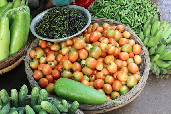 Fresh vegetable at local market, a vibrant and inviting sight, showcasing a colorful array of nature\'s bounty.
