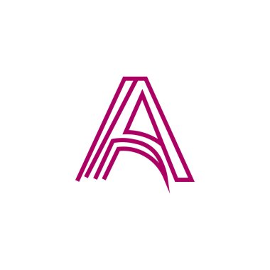 İlk soyut dijital alfabe 'A' harfi logosu. Minimalist tipografi, yaratıcı kentsel modern fütürist yazı tipi ve soyut yazı tipi. vektör illüstrasyonu