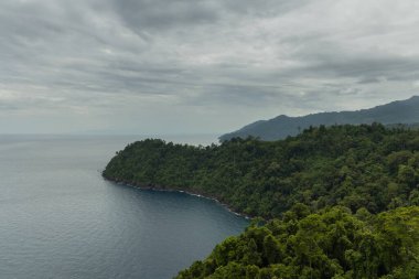 Aceh 'in vahşi tropikal kıyıları, Sumatra adası, Endonezya