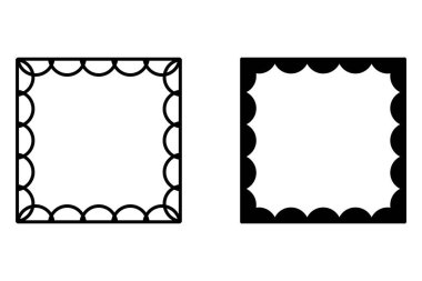 Kabarcık çerçeve dekorasyonu. Geometri sınır tasarımı