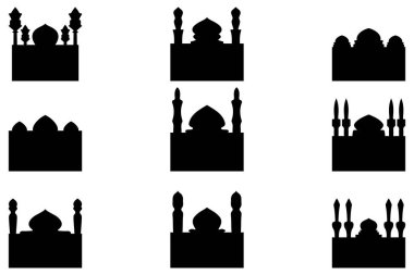 Basit cami binası simgesi seti