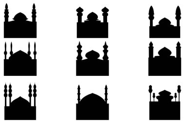 Basit cami binası simgesi seti