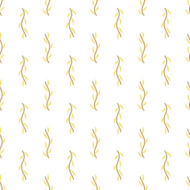 Botanik çiçek desenli. Vektör çiçeği tekstil tekrarla