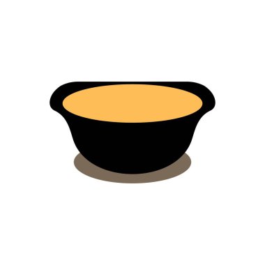 Bir kase çorba. Yiyecek vektörü