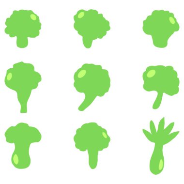 Basit sebze ikonu seti. Sağlıklı gıda düz tasarım