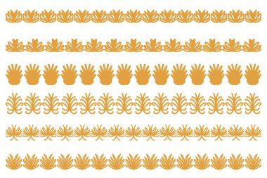 Dekoratif sınır tasarımı seti