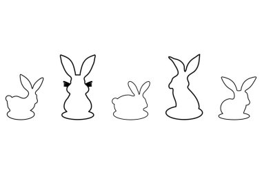 Basit tavşan çizgisi dizaynı