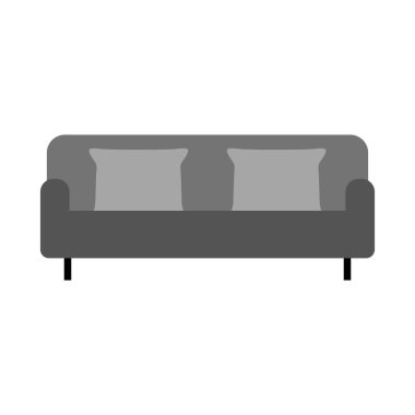 Basit koltuk ikonu tasarımı. Mobilya düz tasarımı