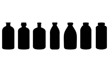 Deri bakım şişesi seti simgesi. Güzellik vektörü