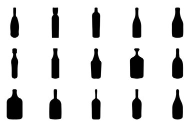 Basit şişe siluet tasarımı