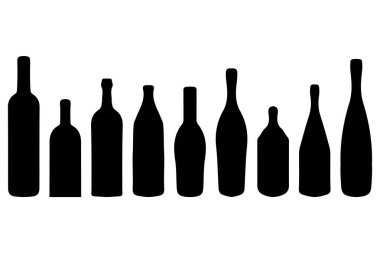 Basit şişe siluet tasarımı