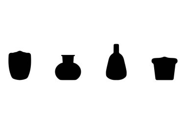 Vazo ikonu dizayn seti