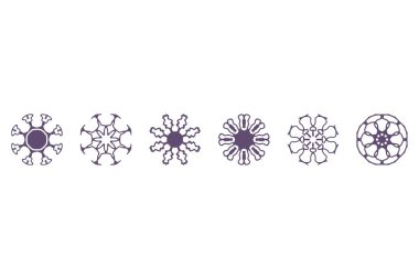 Süs şekli simgesi seti. Dekoratif soyut tasarım