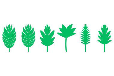 Dekoratif çiçek ikonu seti. Doğa tasarımı