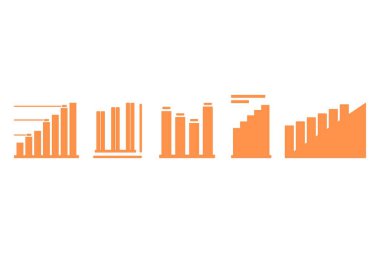 Grafik rapor illüstrasyon tasarımı seti