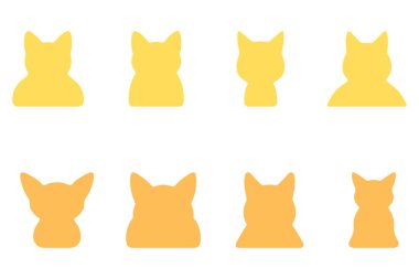 Basit kedi başı simgesi dizaynı
