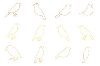 Ana Hattı Kanarya Kuş Çizimi Tasarımı