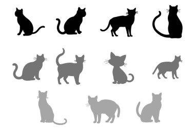 Kedi Hayvanı Silüeti Simgesi Ayarları