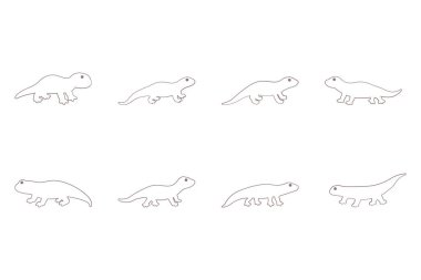 Semender Ana Hattı Simge Ayarları. Hayvan Resimleri Tasarımı