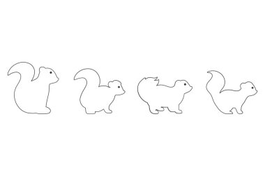 Skunk Taslak Simgesi Ayarları. Hayvan Resimleri Tasarımı