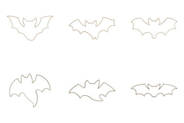 Vampir Yarasa Taslak Simgesi. Hayvan Resimleri Tasarımı