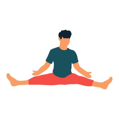 Yoga yapan adamın canlandırması