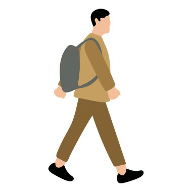 Sırt çantalı Adam Çizimi