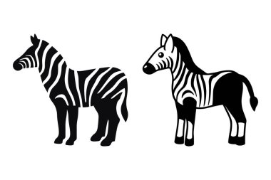 Zebra Siluet Çizim Dizaynı