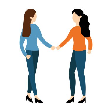 İki Kadın Tanışıyor ve Tokalaşıyor