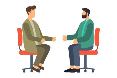 İki İş Adamı Oturuyor, Buluşuyor, Konuşuyor