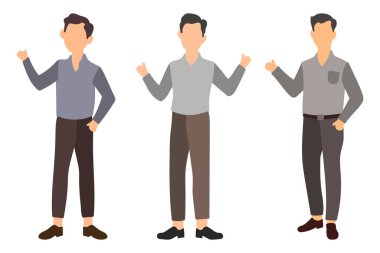 Üç Erkek Öğretmen Çizimleri Açıklarken Ayakta Duruyor