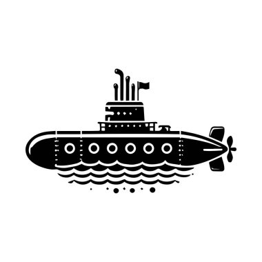 submarine icon. simple illustration of submarine vector icon for web design isolated on white background clipart