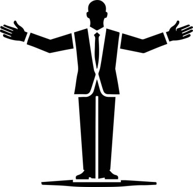 businessman icon on white background. vector illustration. clipart