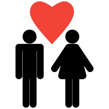 aşk çifti simgesi tasarımı