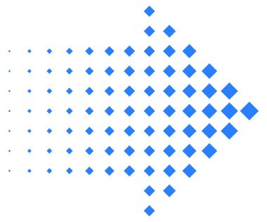 Elmas biçimli yarım tonlu oklar element tasarımı