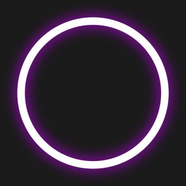 neon daire çerçeve tasarımı ögesi