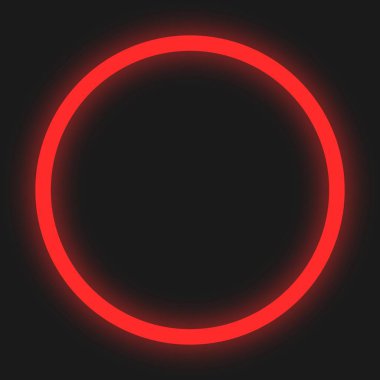 neon daire çerçeve tasarımı ögesi