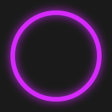 neon daire çerçeve tasarımı ögesi
