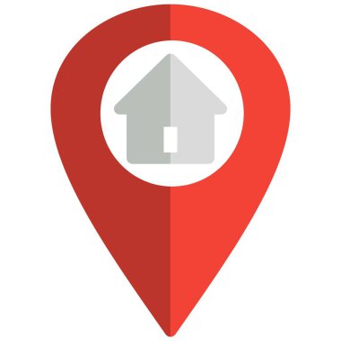 ev adresi konumu simgesi işaretleyici ya da pin noktası vektör tasarımı