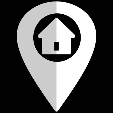 ev adresi konumu simgesi işaretleyici ya da pin noktası vektör tasarımı