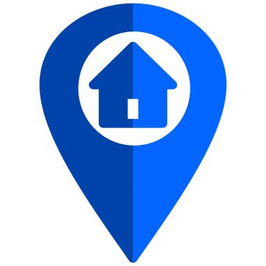 ev adresi konumu simgesi işaretleyici ya da pin noktası vektör tasarımı