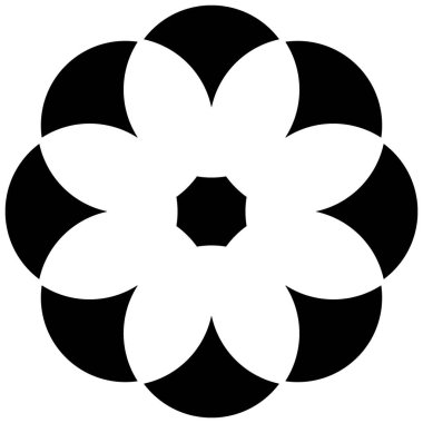 çiçek motif tasarımı element vektörü