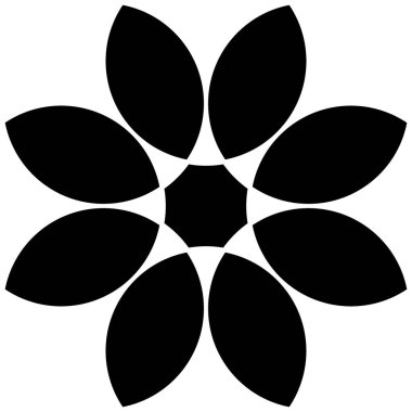 çiçek motif tasarımı element vektörü