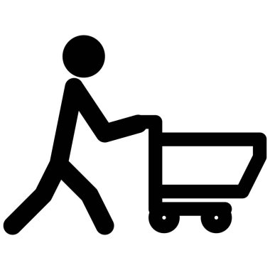 alışveriş arabası simge vektör tasarımı ile rakam