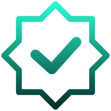 Doğrulanmış onay işareti tasarım ögesi vektörü