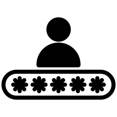 kullanıcı parolası veya simge tasarım vektöründeki hesap günlüğü