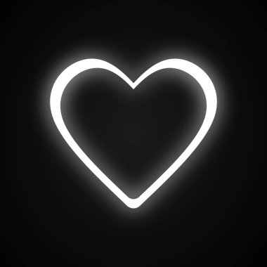 Aşk kalpleri neon tasarım elementini şekillendirir