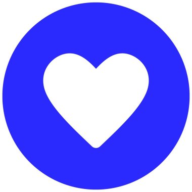 Aşk, kalp şeklindeki simge daire arkaplanında