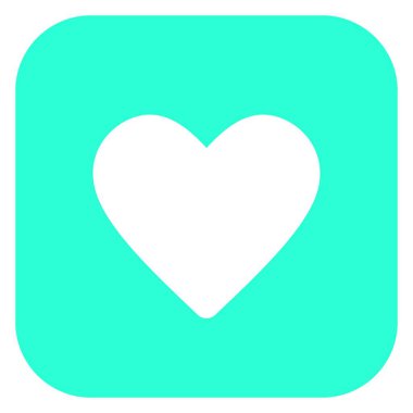 Aşkım, kalpler kare arkaplanda simge biçiminde